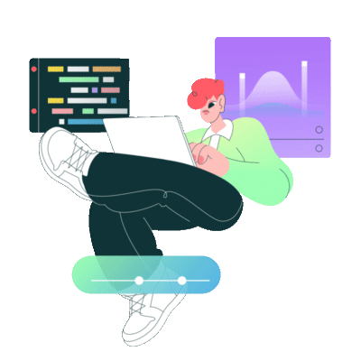 A man in a blue shirt with a happy expression